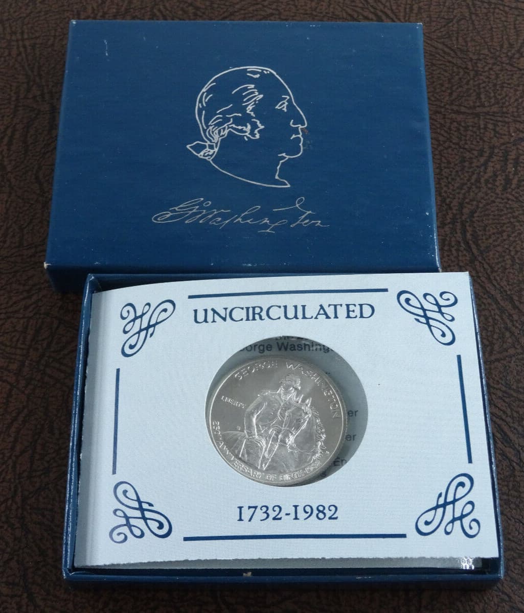 1982-D George Washington Commemorative Half Dollar BU Unc 50C 90% SIlver US Coin 6
