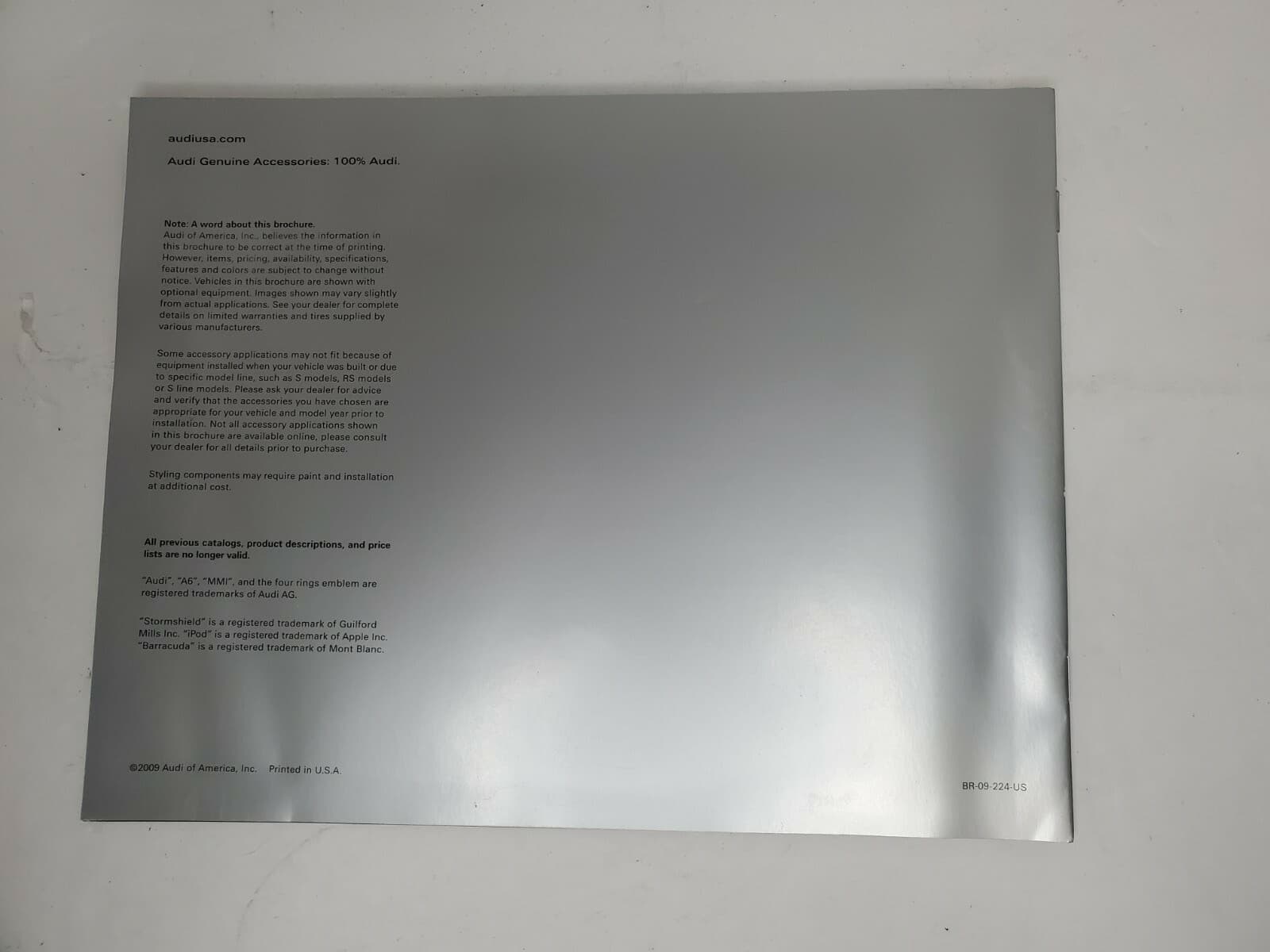 Official 2009 Audi A6  Accessories Brochure 2