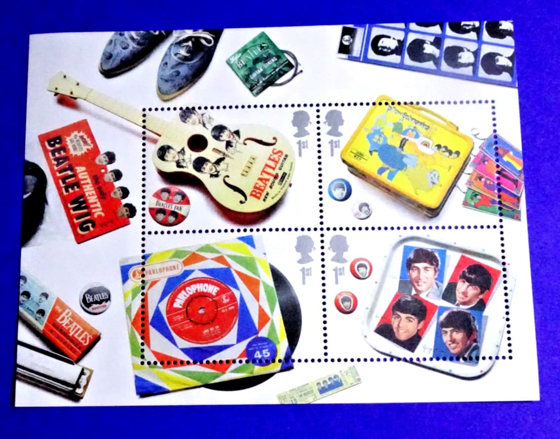 THE BEATLES (10) UK ROYAL MAIL MINT 2007 "SINGLES & SOUVENIR SHEET" MNH NICE! 3
