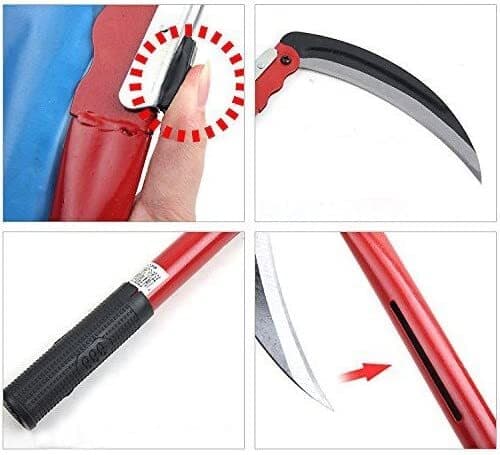 16" Foldable  Scythe Sickle Steel Mowing Knife Grass Weed Cutter Yard Tending 3