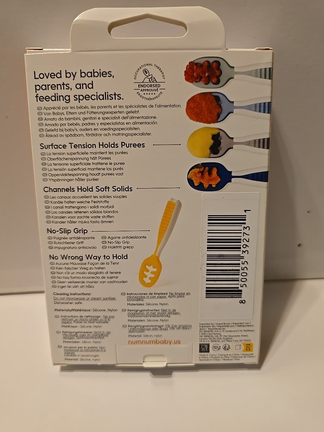 NumNum Pre-Spoon GOOtensils Baby Spoon Set (6+ Months) BPA Free Silicone 2