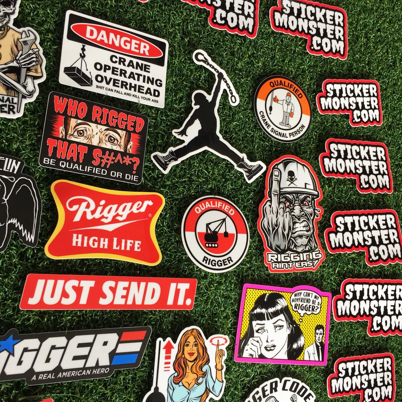 RIGGER SIGNALPERSON CRANE 32 Hard Hat Stickers HardHat Sticker & Decals, Helmet 4