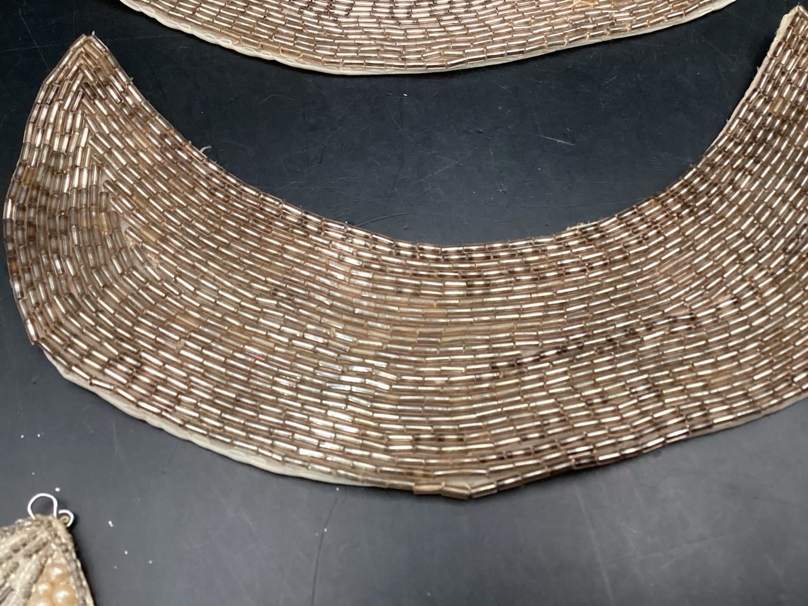 Lot Of 4 Vintage Beaded And Lace Collar And Wrist Trims 4