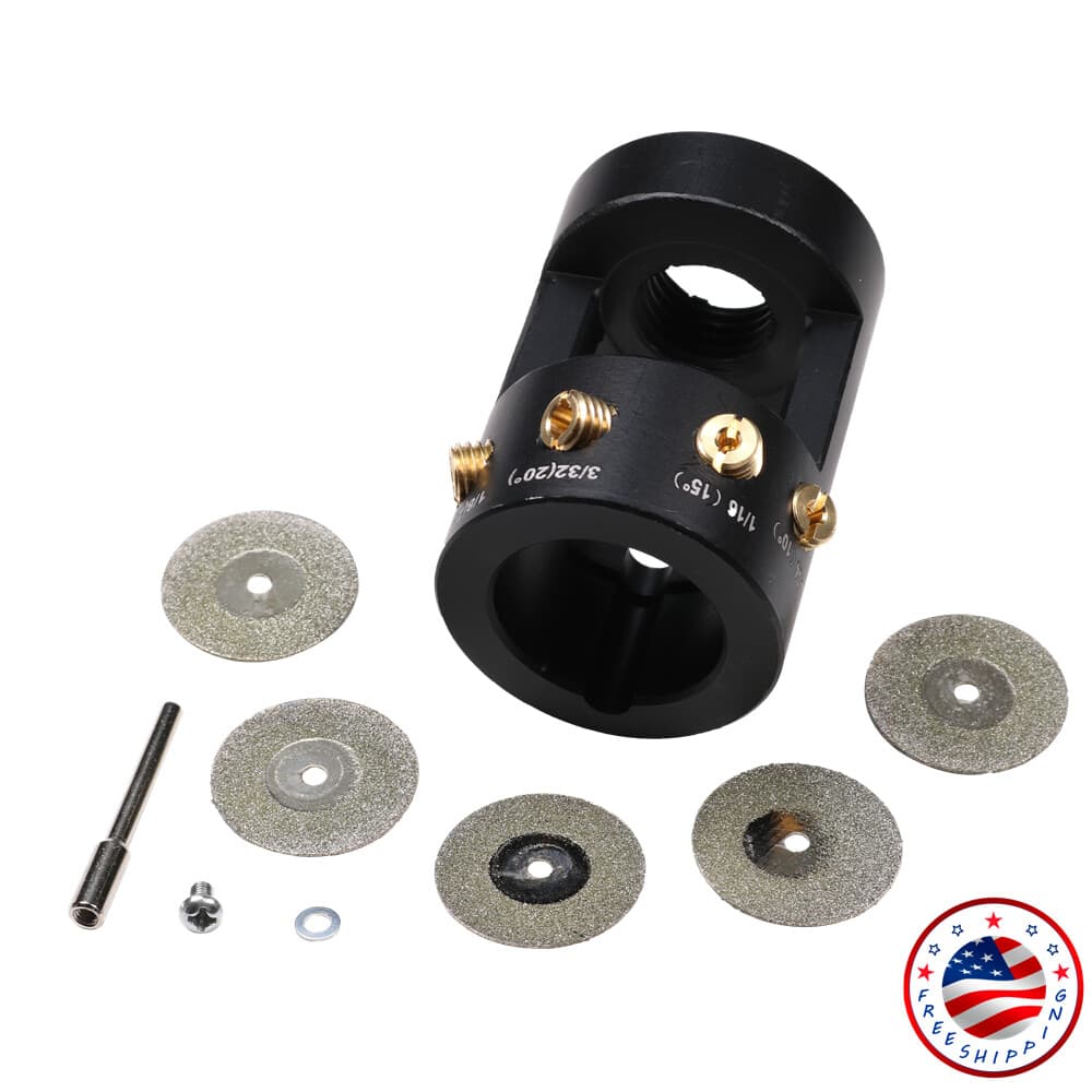 Tungsten Grinder Sharpener Multi-Angle Offsets Head Tool Fits TIG Welding New 4