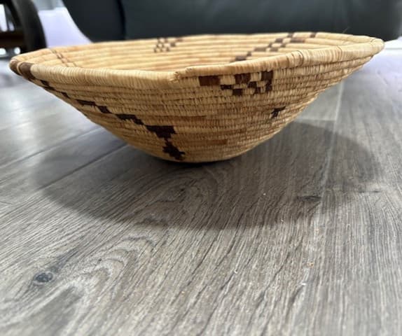 HandWoven AFRICAN Botswana Vintage circa 1970s (11")  Coiled Harvest Basket 4