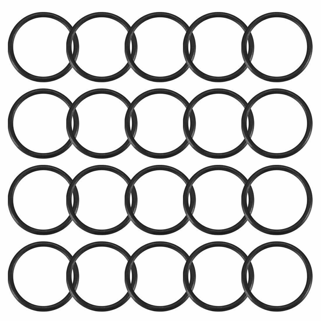 20Pcs Black Round Nitrile Butadiene Rubber NBR O-Ring 23mm OD 1.9mm Width ✦KD 2