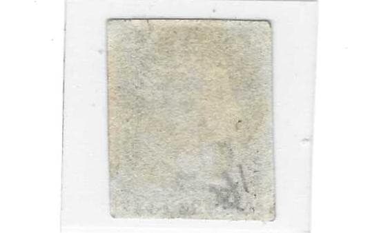 UK GB 1840 ONE PENNY BLACK RED MALTESE CROSS CANCEL FOUR MARGINS F-VF 2