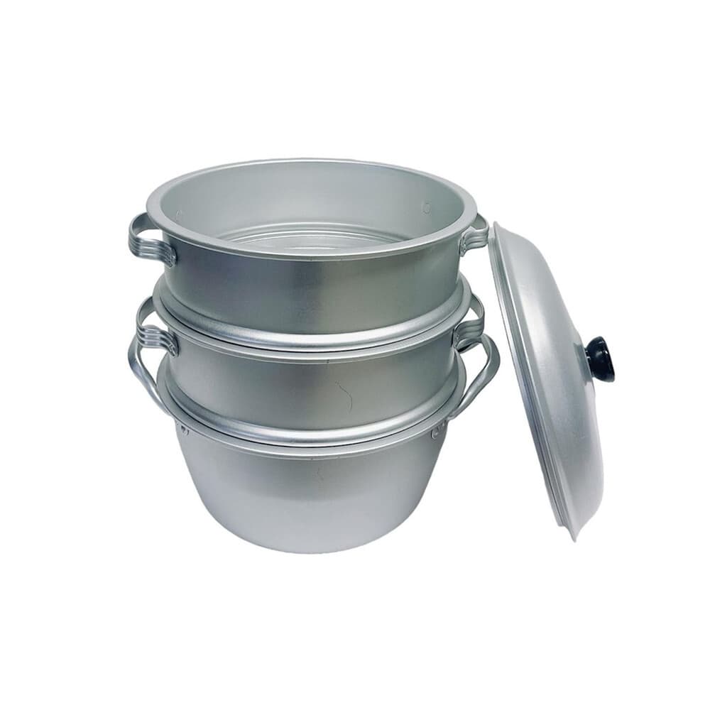 12"/30CM 3 Tier Aluminum Steamer Large And Small Hole Cookware 3 Layers Steamer  3