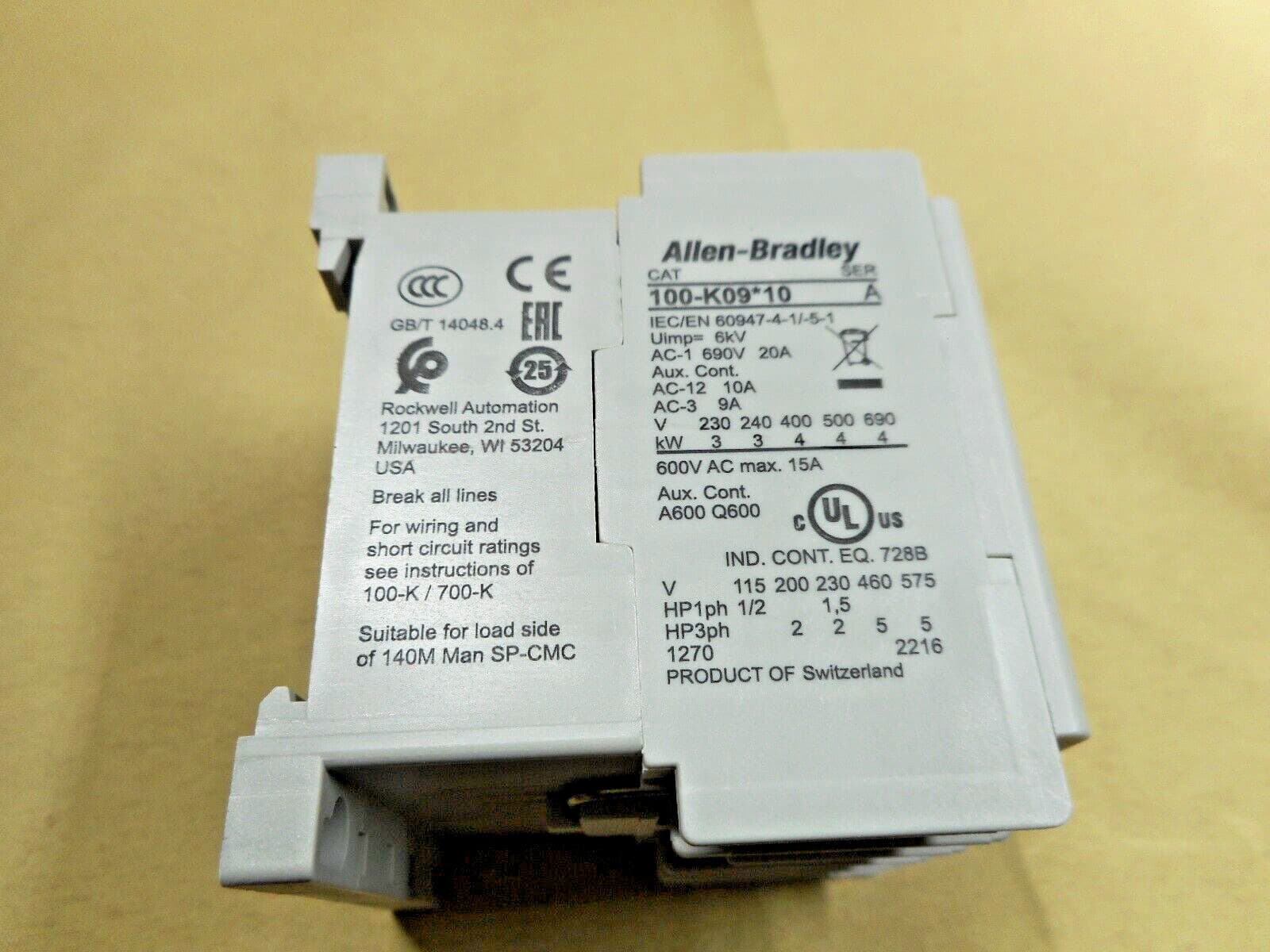 Allen Bradley 100-K09D10 contactor (NIB) 3