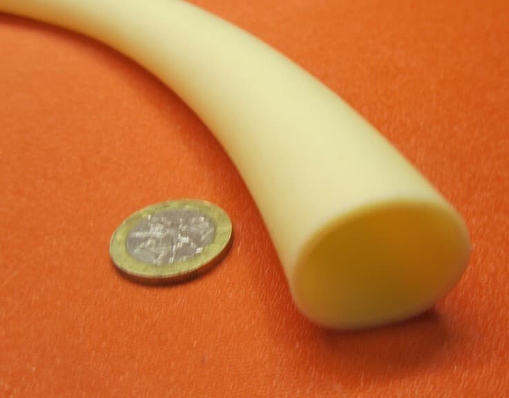 Latex Rubber Tubing Shore A35 Amber 1.00" OD x 7/8" ID x 1/16" Wall x 5' Length 5