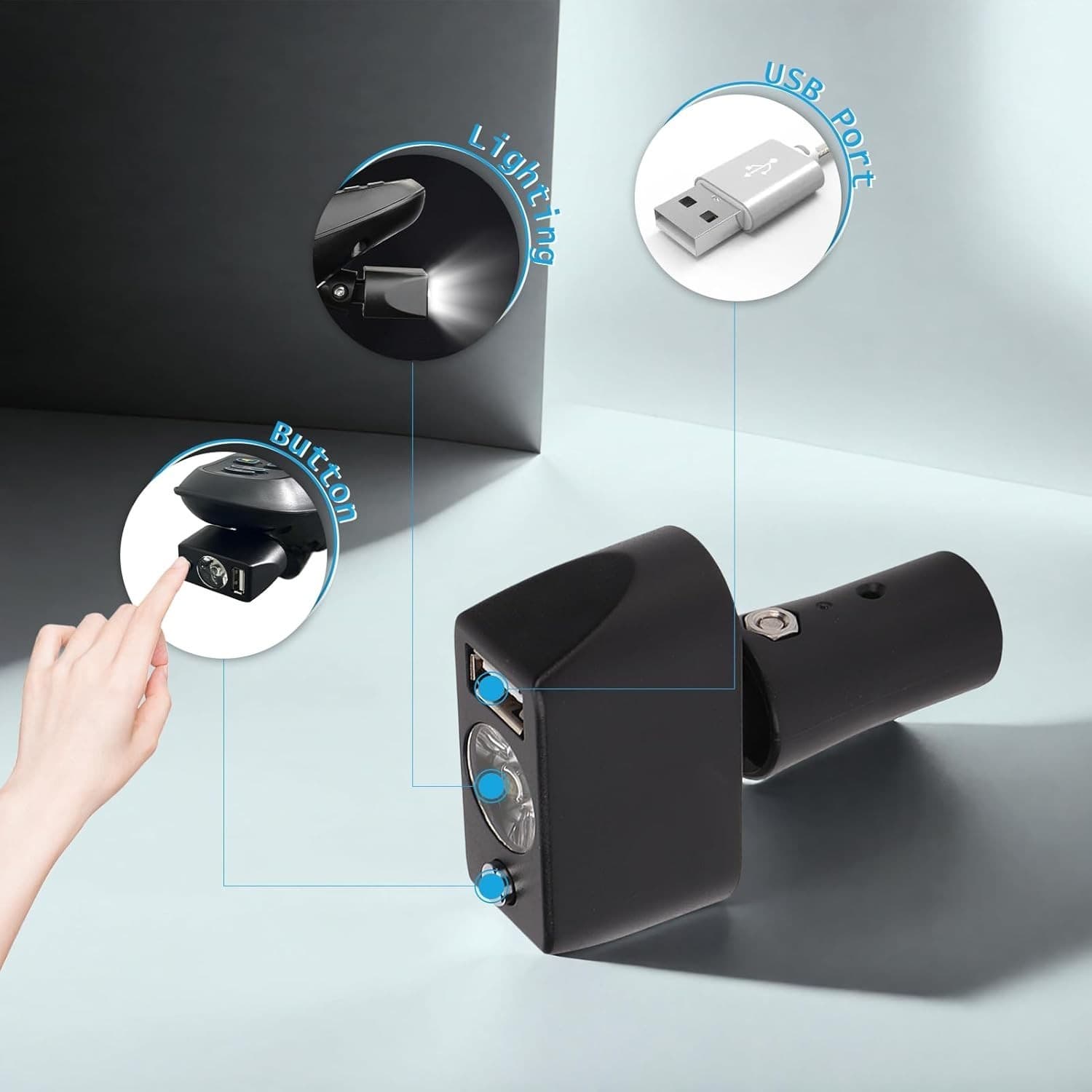 LED Light for Electric Wheelchairs, 3 Pin XLR Head High Brightness Adjustable 6