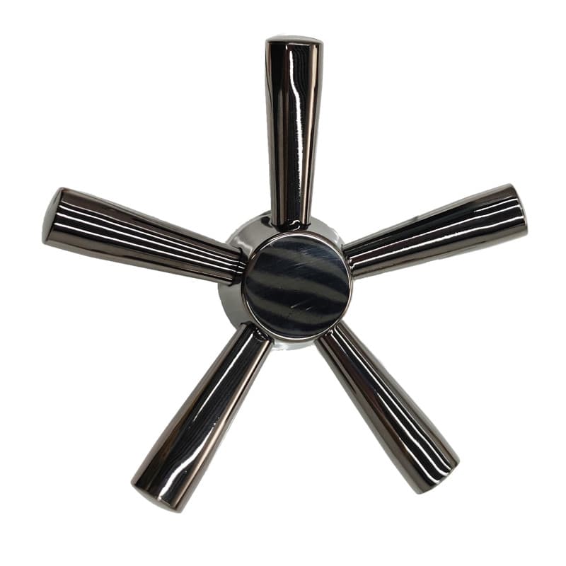 New 5 Spoke Gun Safe Handle For Strong Safes & Vault Doors With Black Chrome 3