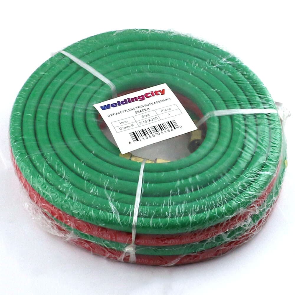 WeldingCity® Grade-R Acetylene/Oxygen Weld/Cut/Heat Twin Hose B-size | US Seller 2