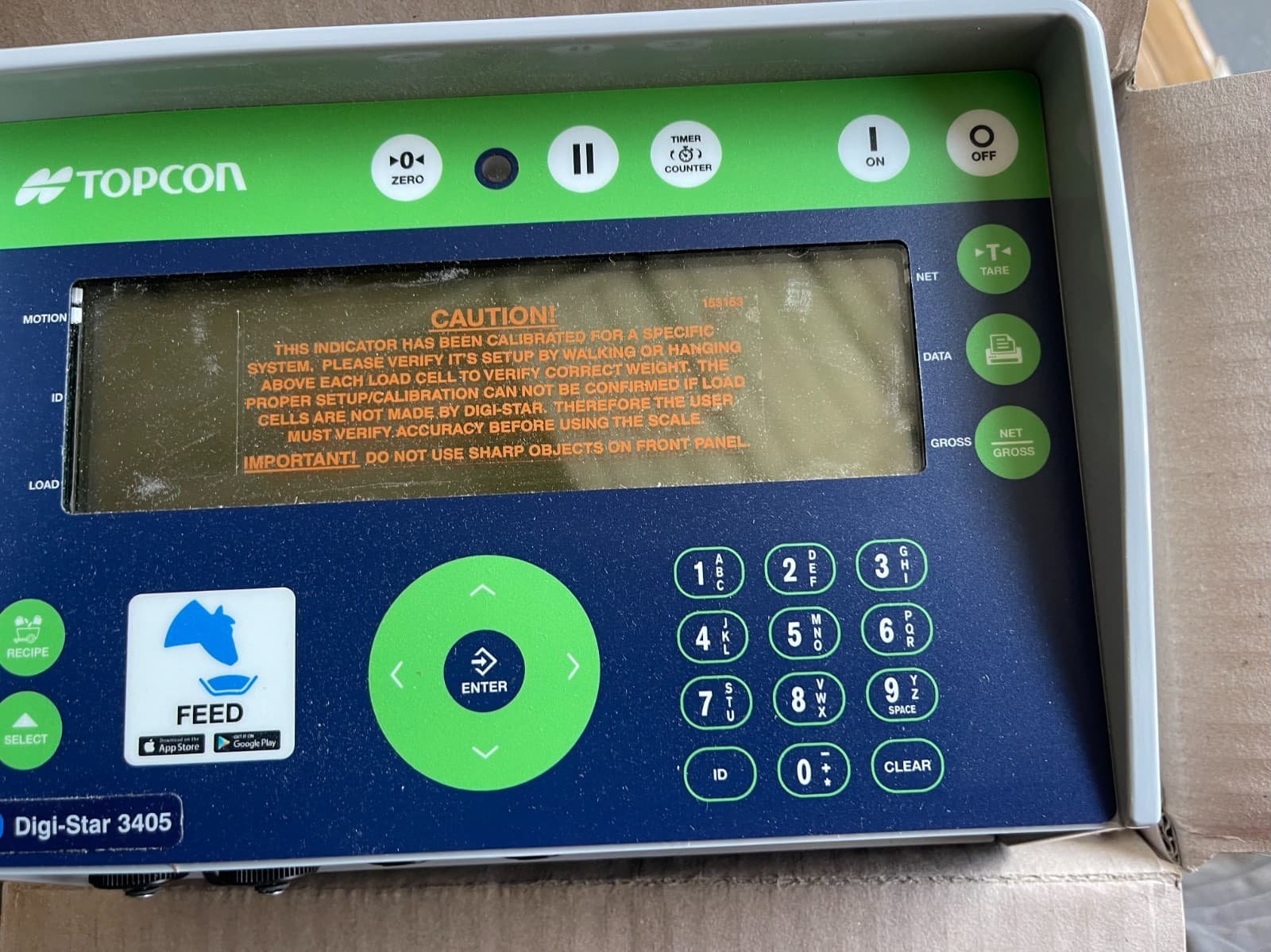 TOPCON Digi-Star 3405 Feed Scale Weighing Indicator Agri Agriculture NIB 3