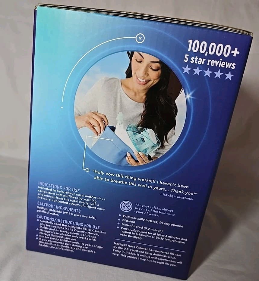 Navage Nasal Care Saline Nasal Irrigation w/Powered Suction (4224) New 4