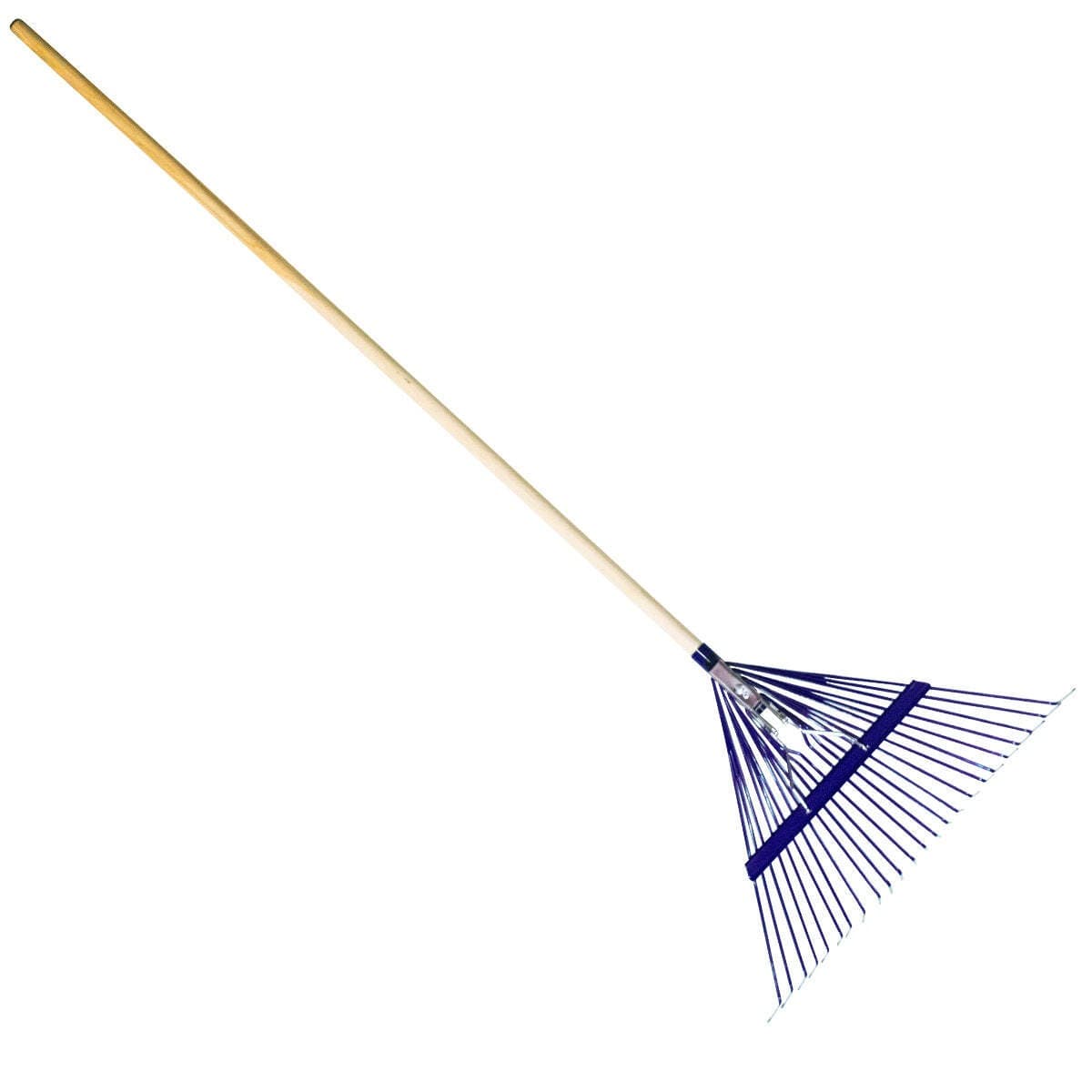 12 Commercial Landscaping 24" Steel Tine Thatching Leaf Rake Wooden Handle Case 2