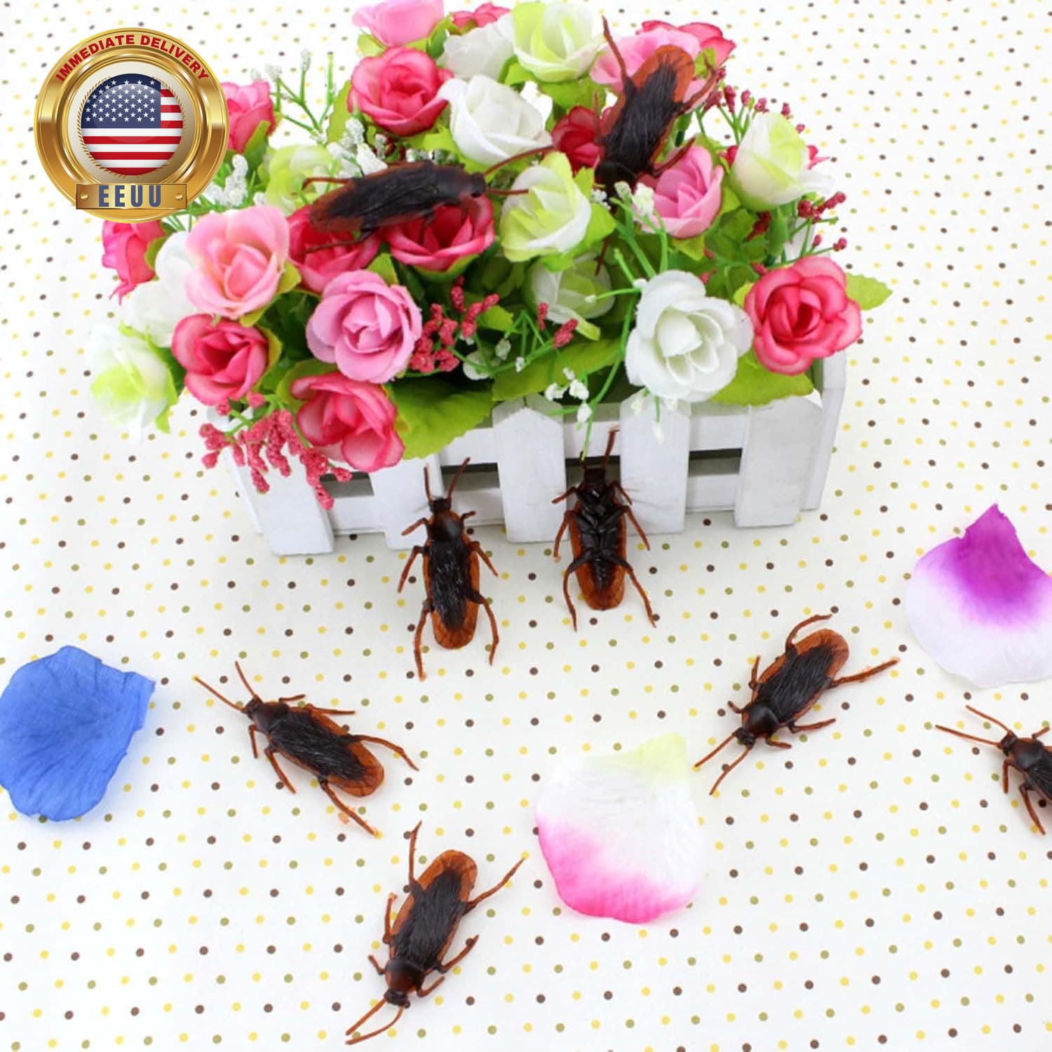 30PCS Prank Fake Cockroach Roach Insects Mock Joke Toys Prank Scary Trick Bugs f 5