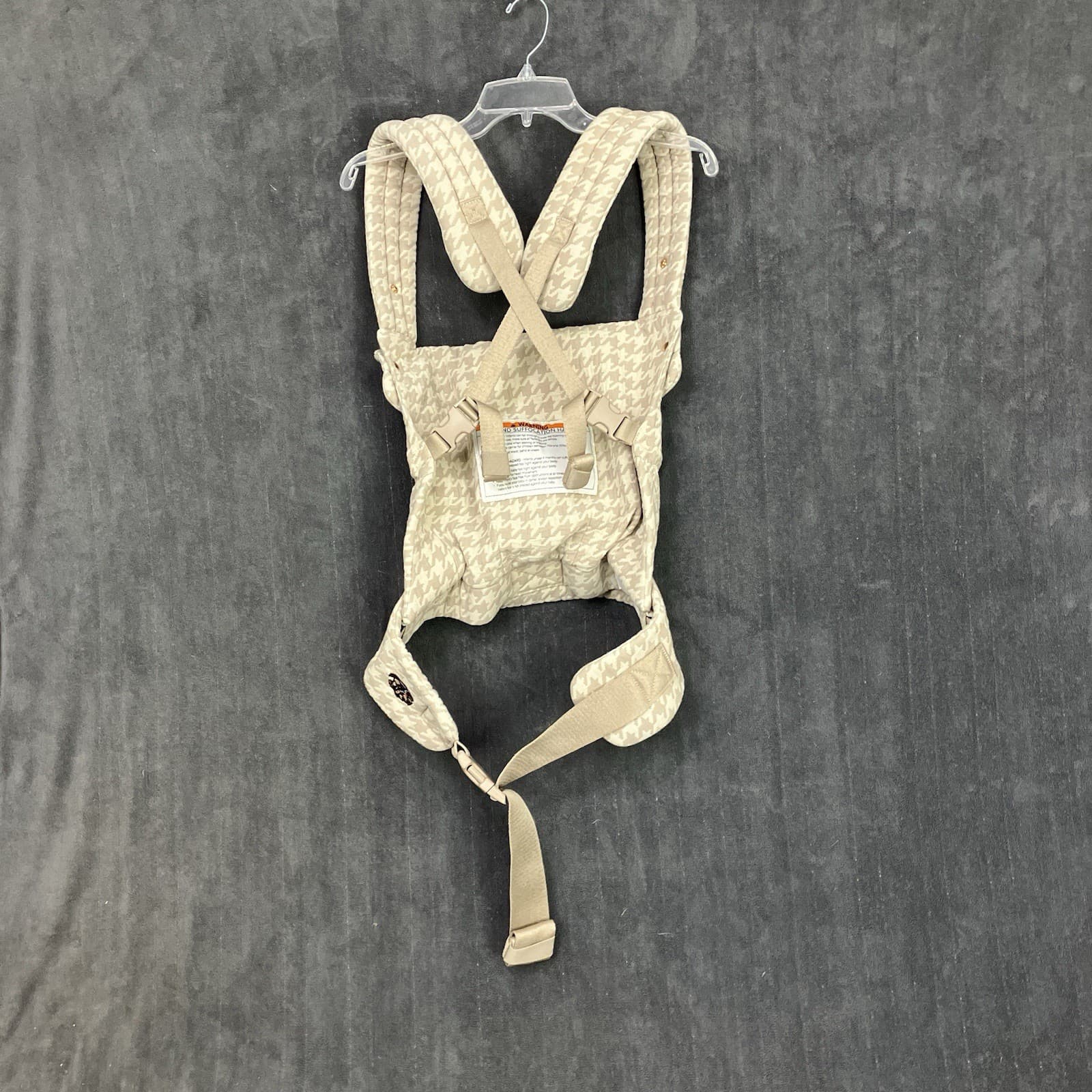 MABĒ The Monarch Baby Carrier Houndstooth Beige Brown Tan Hip - 3 positions 3