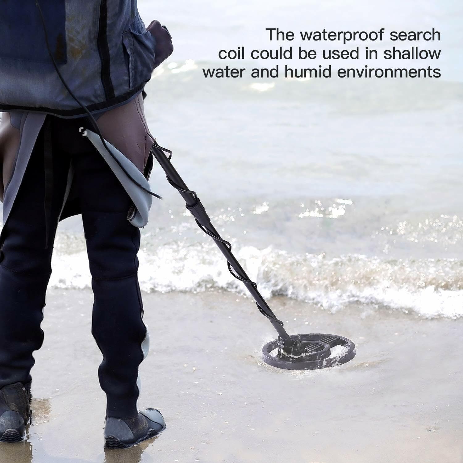 Metal Detector, 3 Modes Adjustable Waterproof Detectors (24"-45") with Larger Ba 6