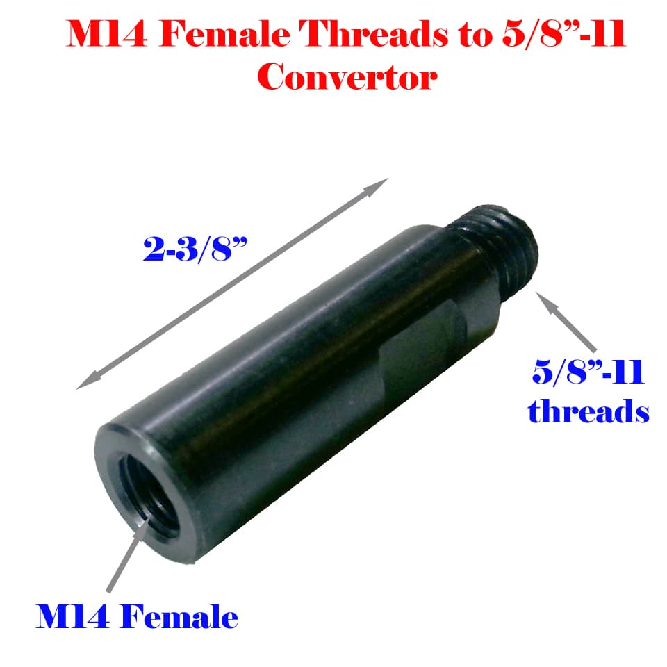 Convert M14 x 2.0 F to 5/8"-11 Threads Arbor Adapter Core Bit Diamond Cup Wheel 