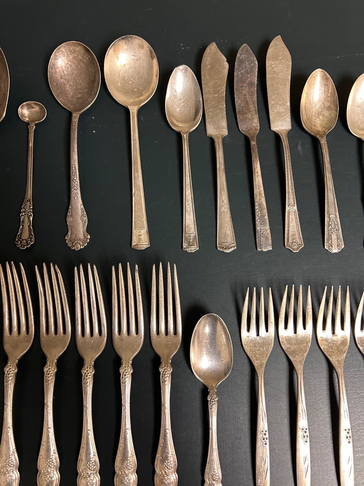 50-piece Vintage Craft Silver Plate Flatware Mixed Lot 3