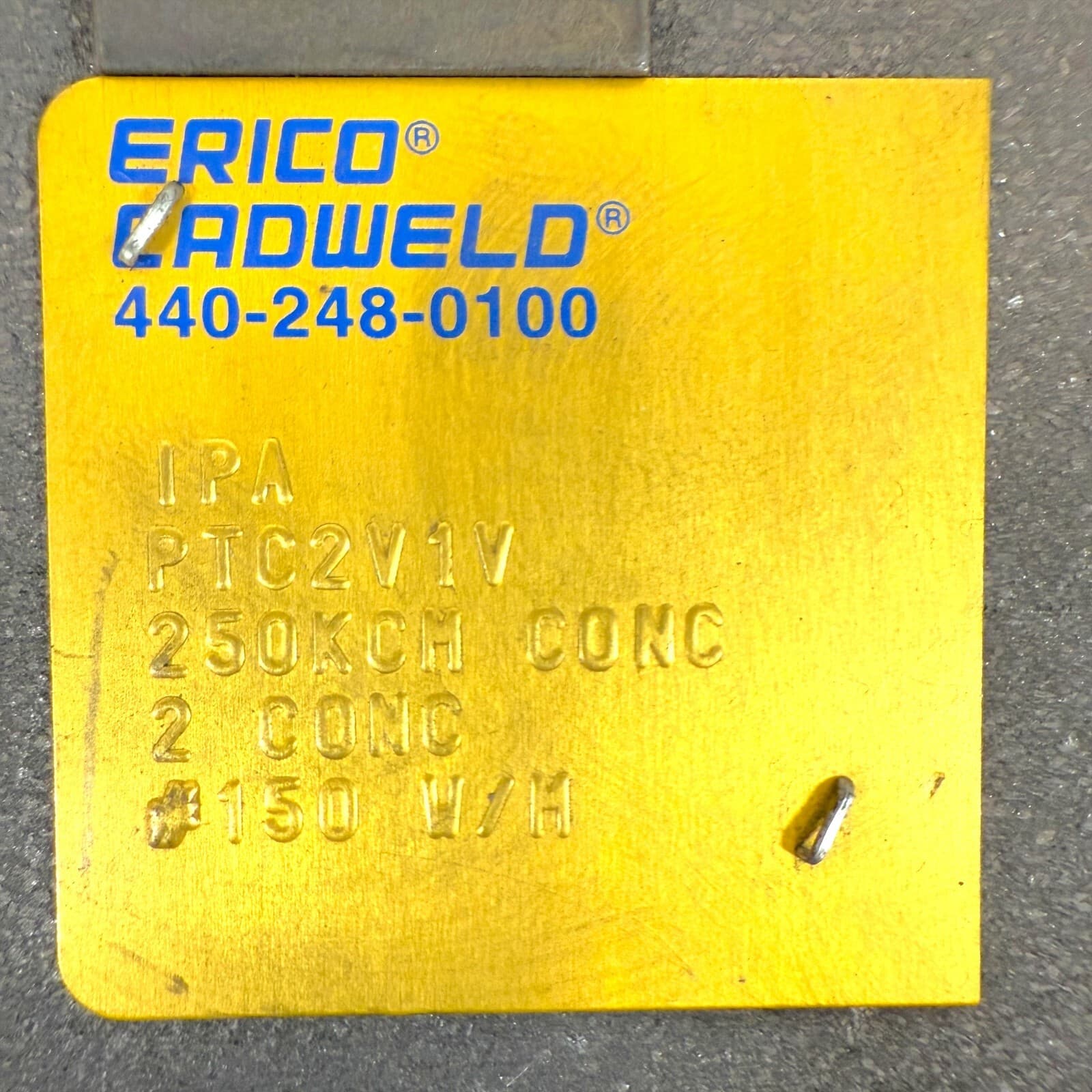 Erico Cadweld PTC2V1V Graphite Mold for Welding Cable to Cable 150 Weld Material 4