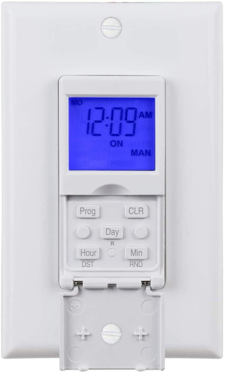 BN-LINK 7 Day Programmable In-Wall Timer Switch Digital with Blue Light, 3 way 2