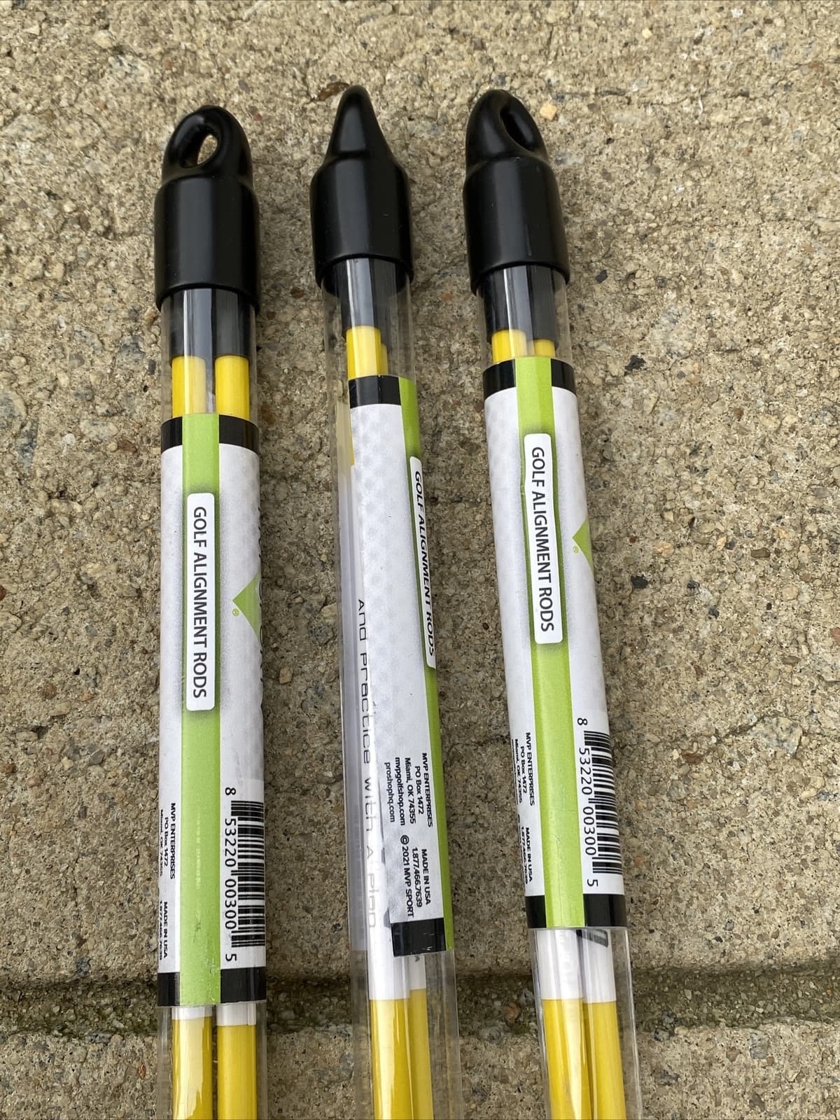 PACK OF 3, (6 RODS TOTAL) MORODZ ALIGNMENT ROD / TRAINING AID  - YELLOW 3