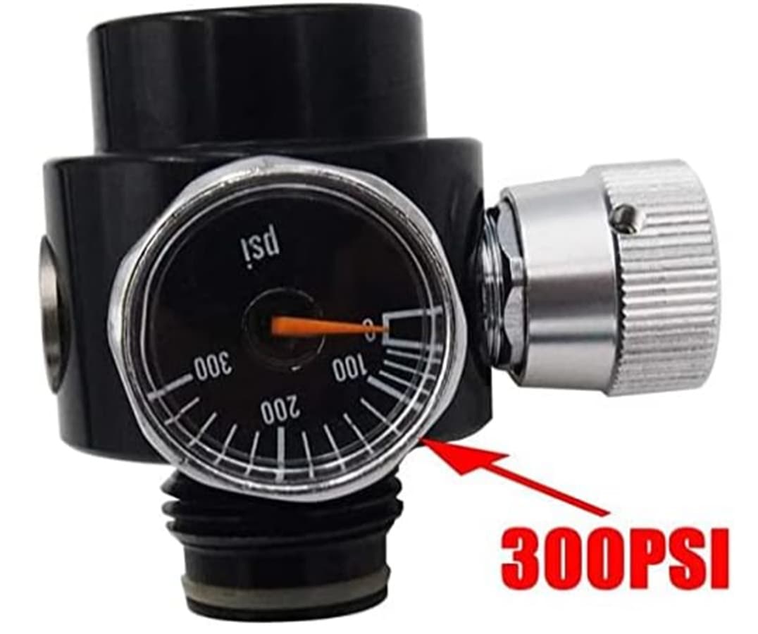 Paintball PCP Airsoft CO2 Tank Cylinder Regulator & Adapter DIY Range 0~200psi 4