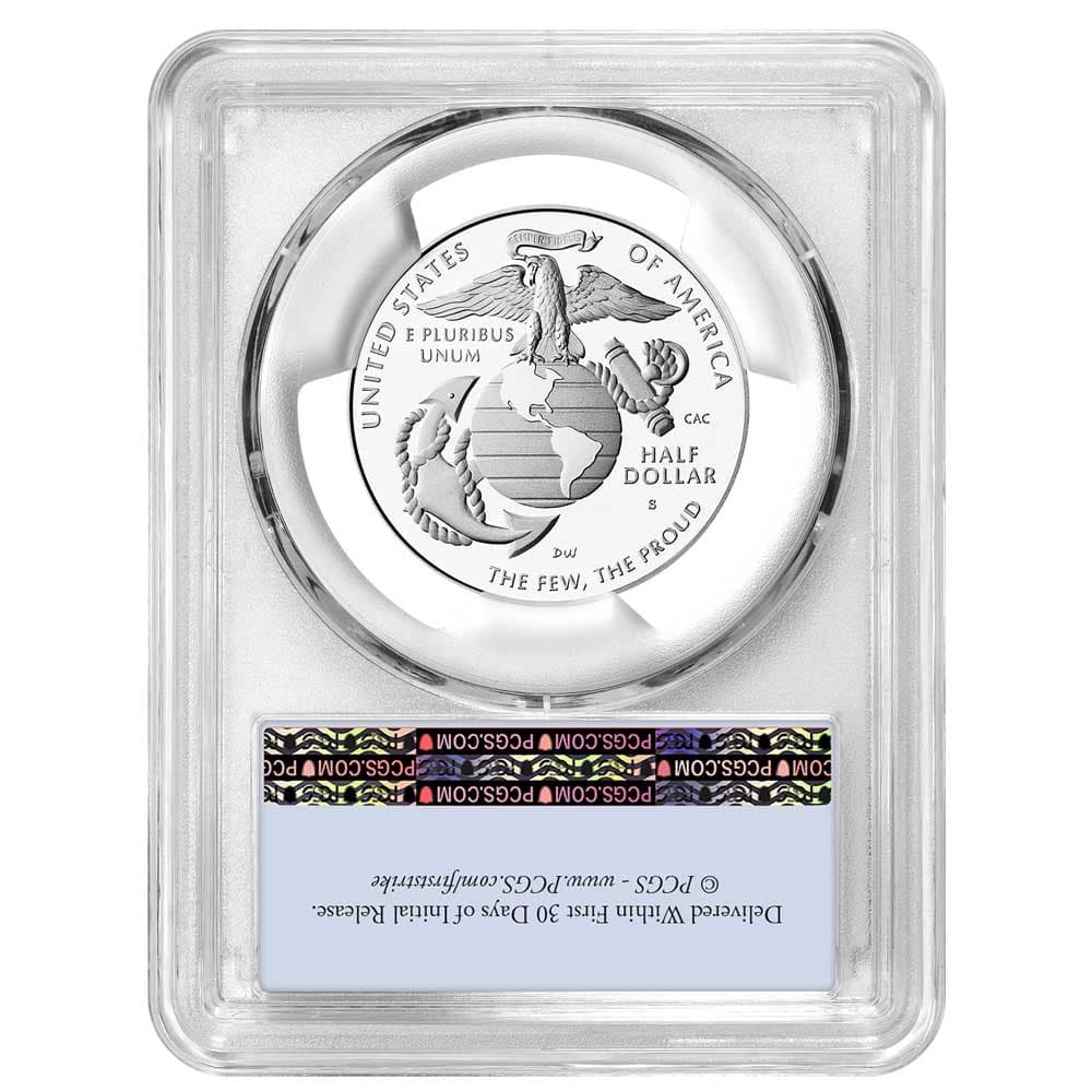 2025-S Proof Clad 50c U.S. Marine Corps 250th Anniversary Commemorative PCGS 2