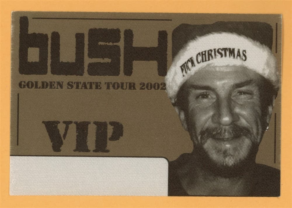 Bush 2002 Golden State Concert Tour VIP Backstage Pass