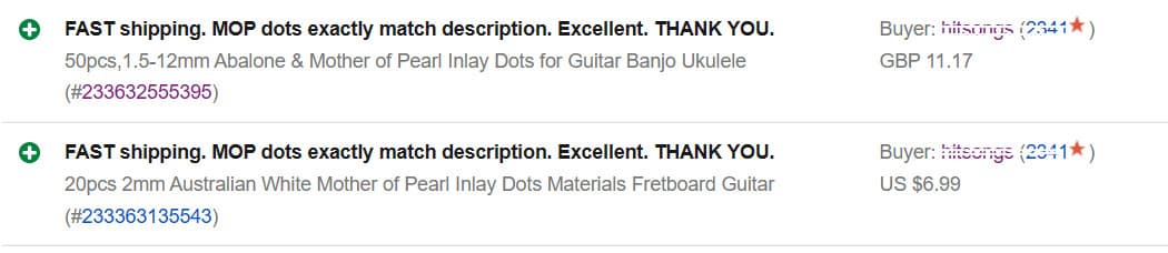 105pcs,1.5-12mm AB & MOP Inlay Dots for Guitar Banjo Ukulele 5