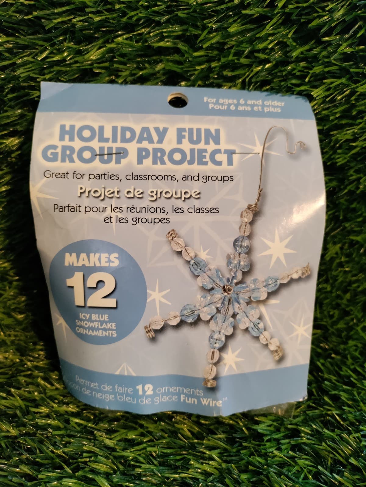 Toner Plastics Holiday Ornament Beaded Craft Kit #85308 Icy Blue Snowflakes