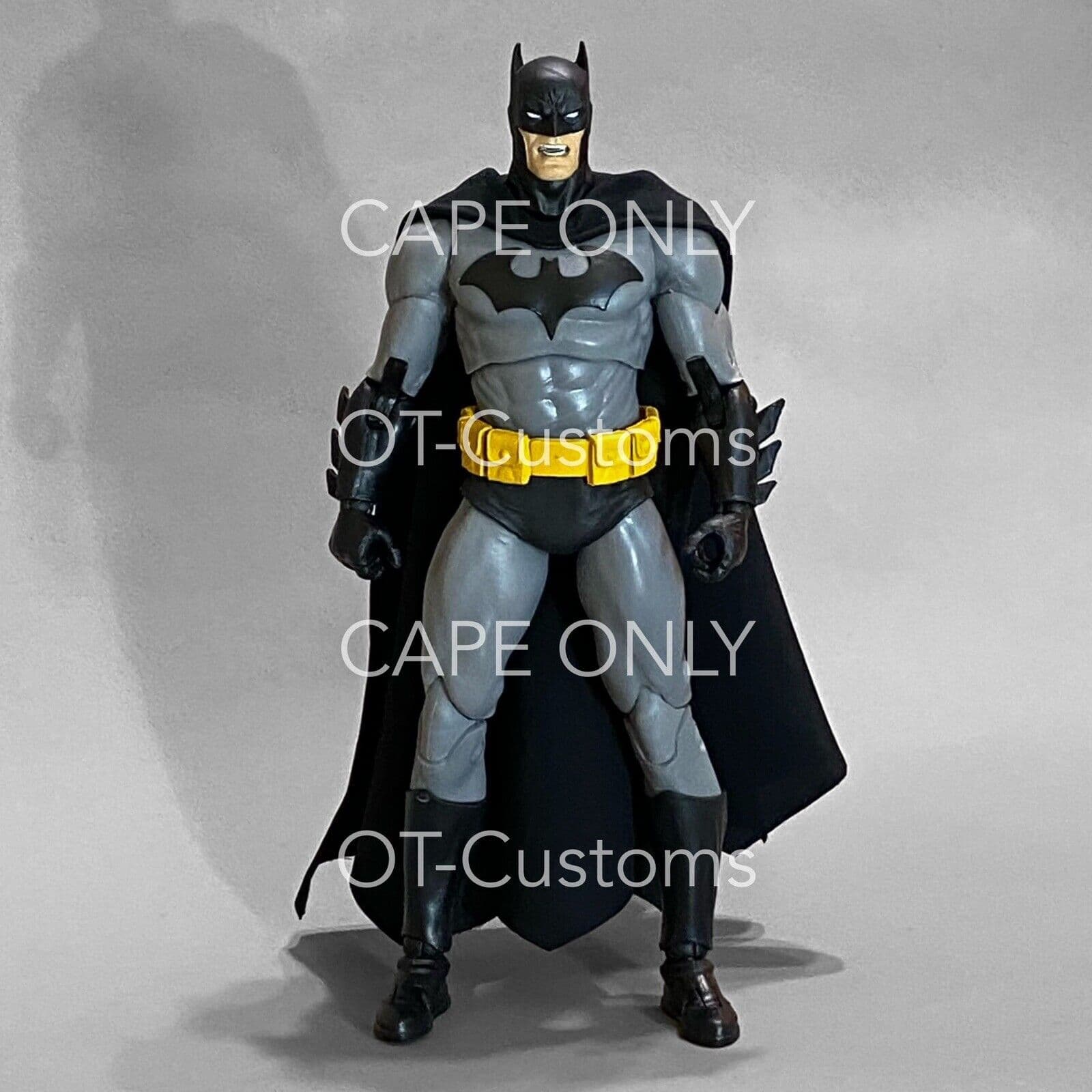 CAPE ONLY - Black Wired Cape For McFarlane Toys DC Multiverse Hush Batman 2