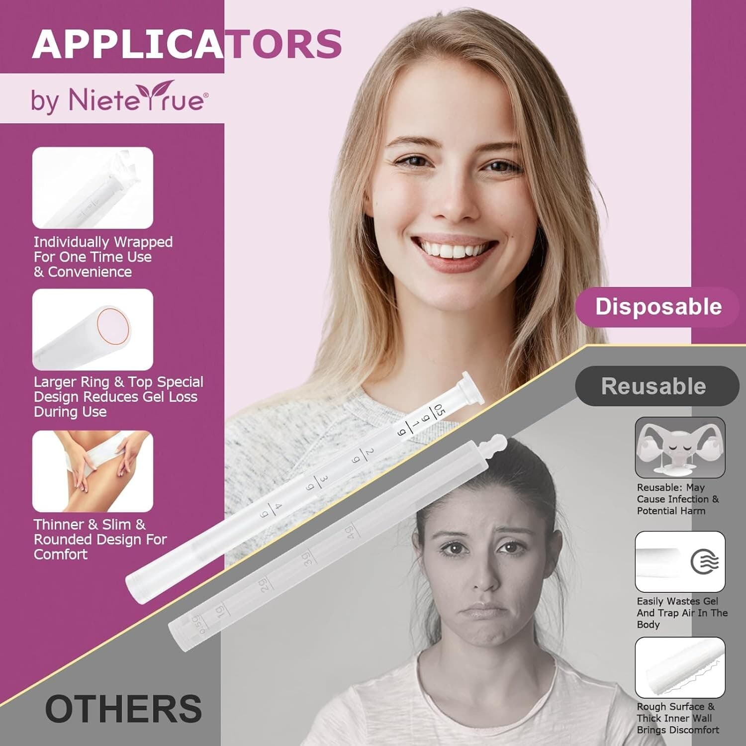 Disposable Vaginal Applicators – Updated with Dosage Markings, 3