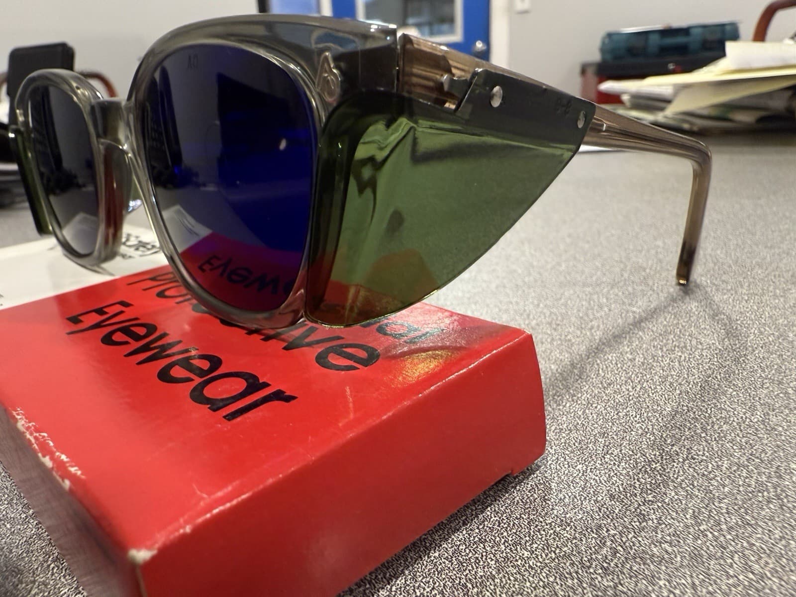 A.O. Safety Cobalt/Green Glasses