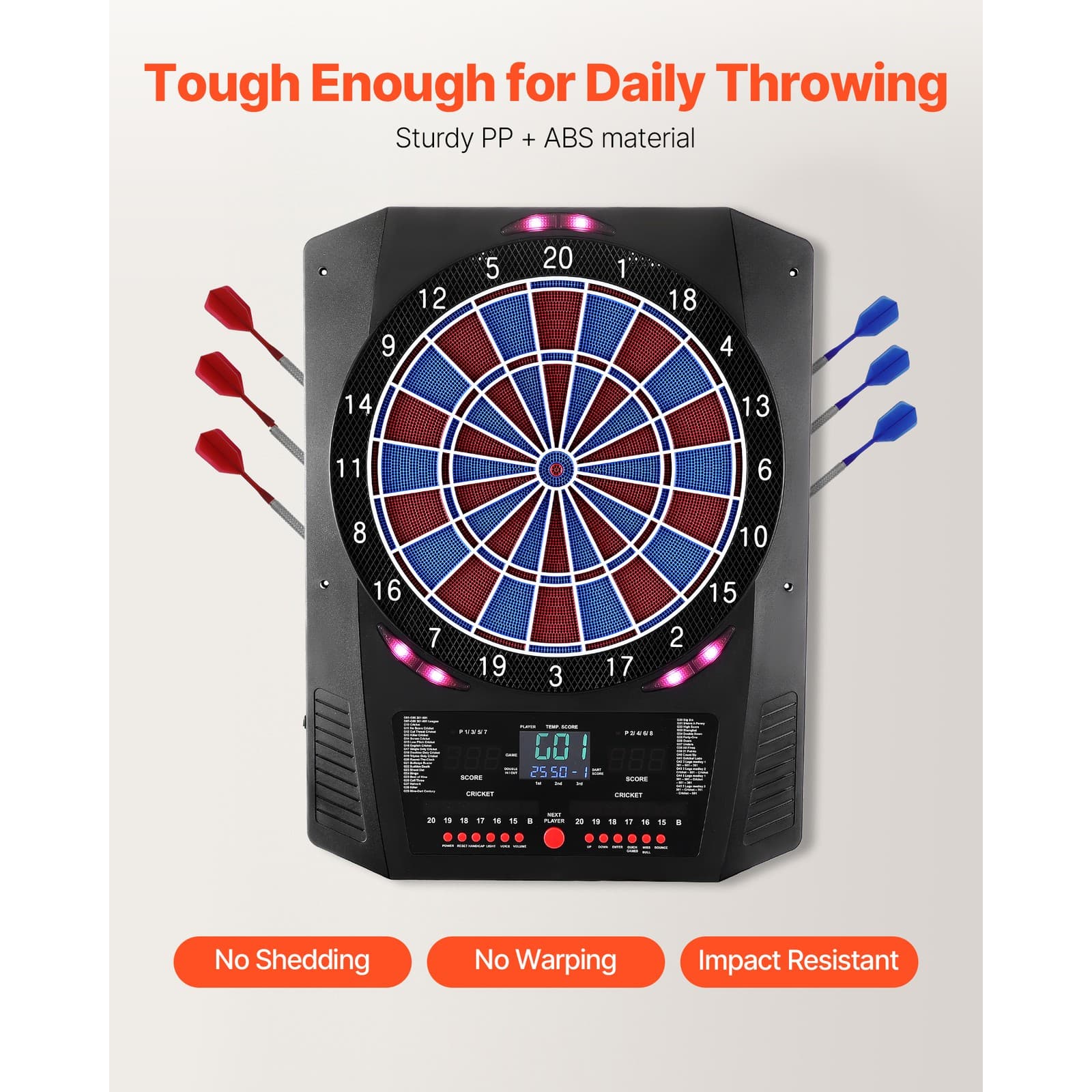 Uimoso Electronic Dartboard with 13.5" Target, 45 Games & 474 Play Options 5