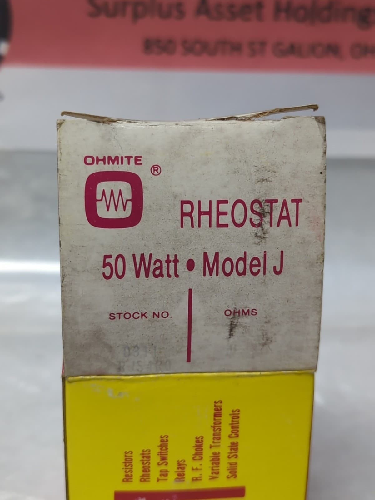 OHMITE,RJS4R0,RHEOSTAT MODEL J NOS 2