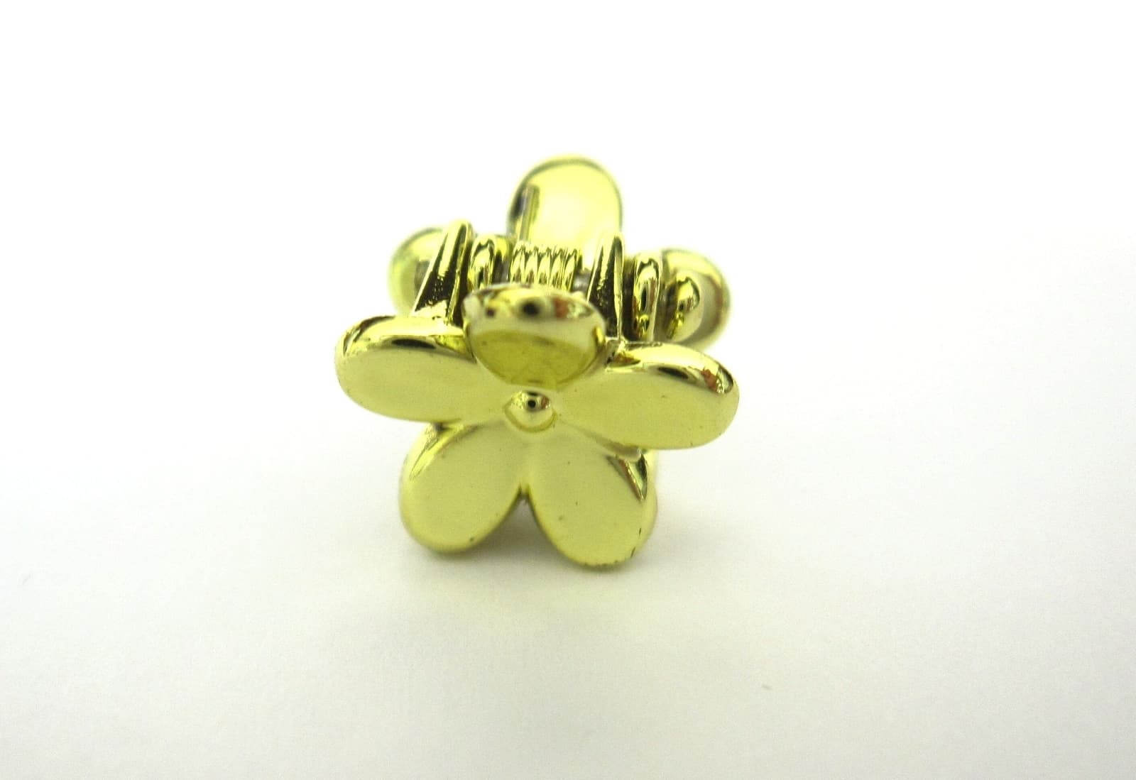 Micro mini extra tiny metalic colored flower acrylic hair claw clip 6