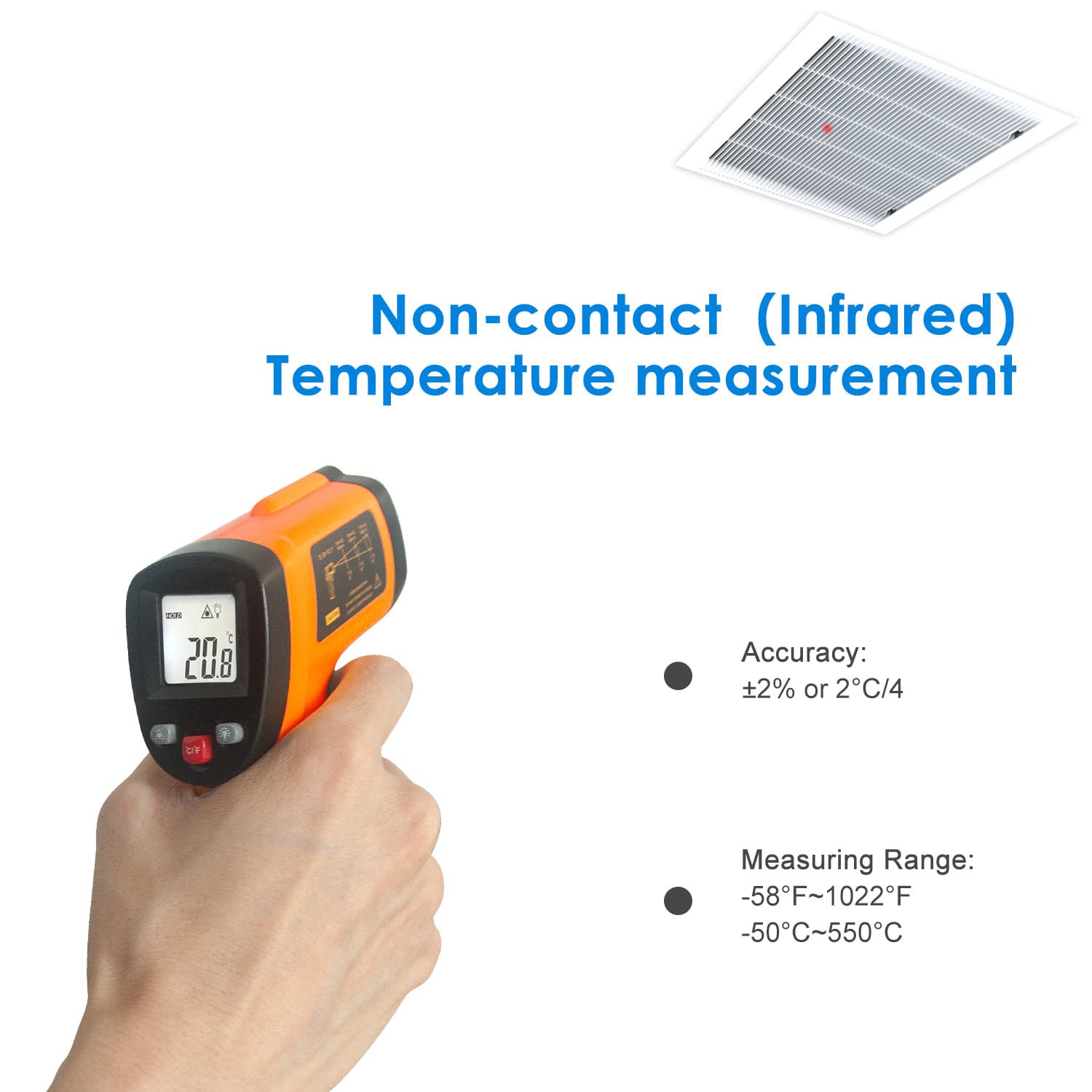 Helect (NOT for Human) Infrared Thermometer, Non-Contact Laser Temperature Gun 2