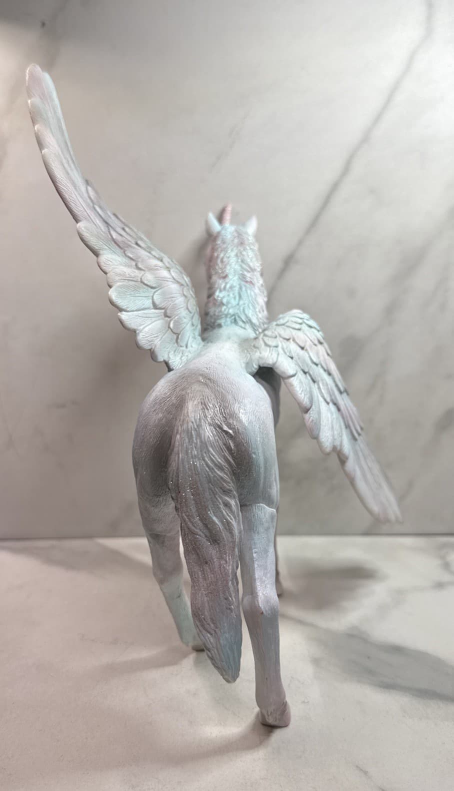 Beautiful Highly Detailed 10" Rubber Winged Unicorn Pegasus White Fantasy Horse 4