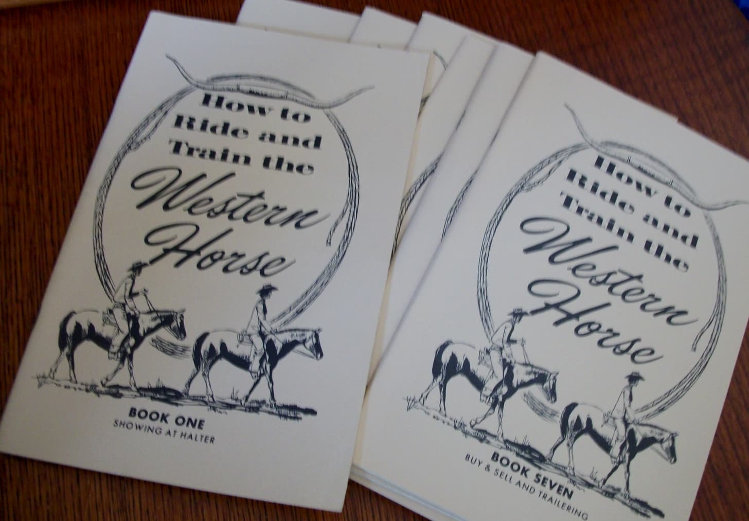 Vintage Pete Moss Beery School How to Ride and Train the Western Horse Books 7