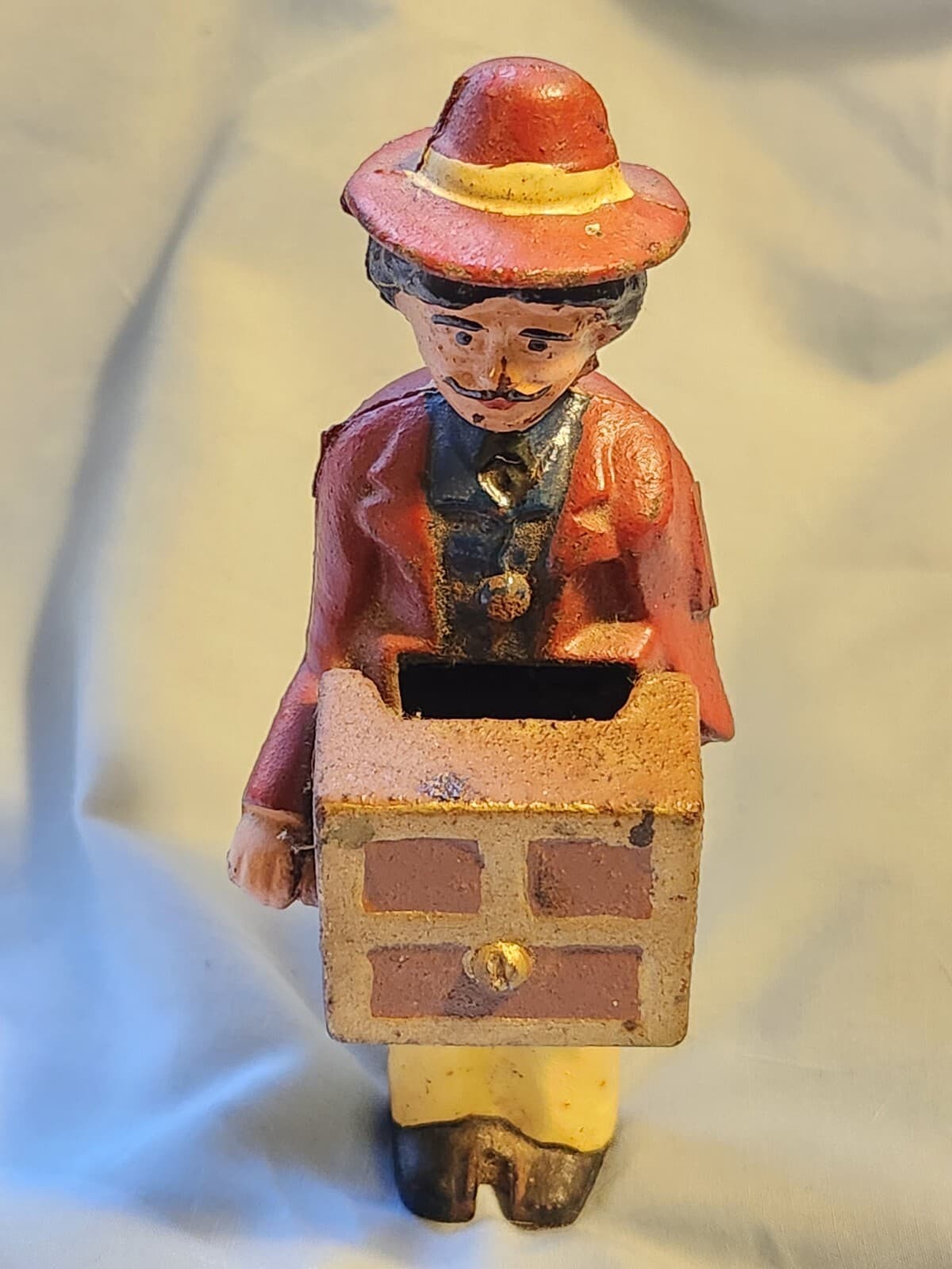 RARE OLD CAST IRON ORGAN GRINDER BANK BY HUBLEY 3
