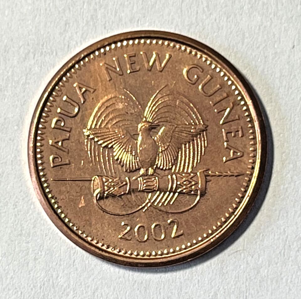 2002 Papua New Guinea 1 toea Coin Butterfly Insect Animal Wildlife 2