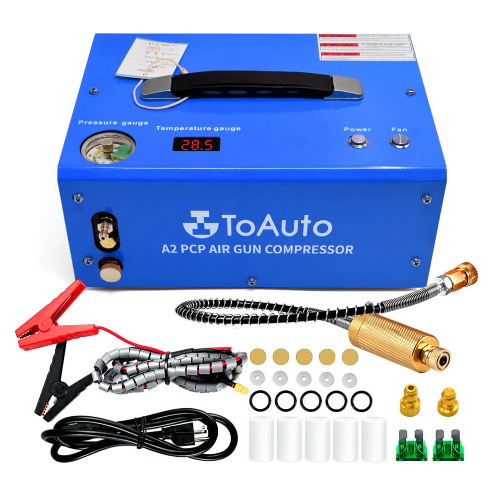 Portable 30MPA Auto-Stop 12V/110V PCP Air Compressor for Rifle Airgun Paintball
