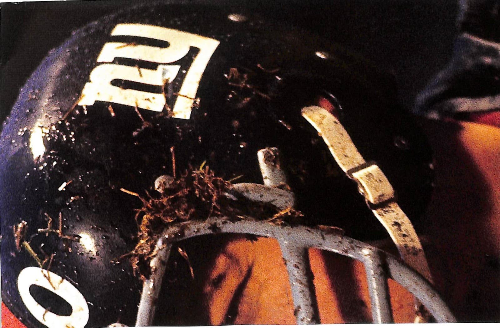 Sam Huff Autographed 5 1/2" x 8 1/2" Magazine Page Cut Out Giants 2