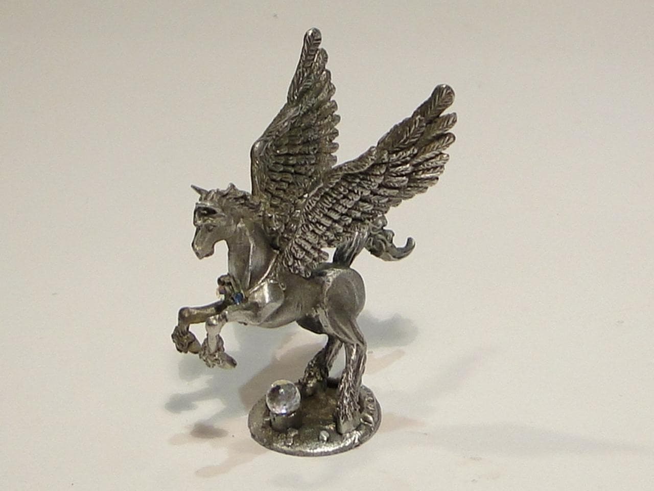 Vintage 1991 Gallo Pewter Pegasus Winged Horse Figurine with Jewels