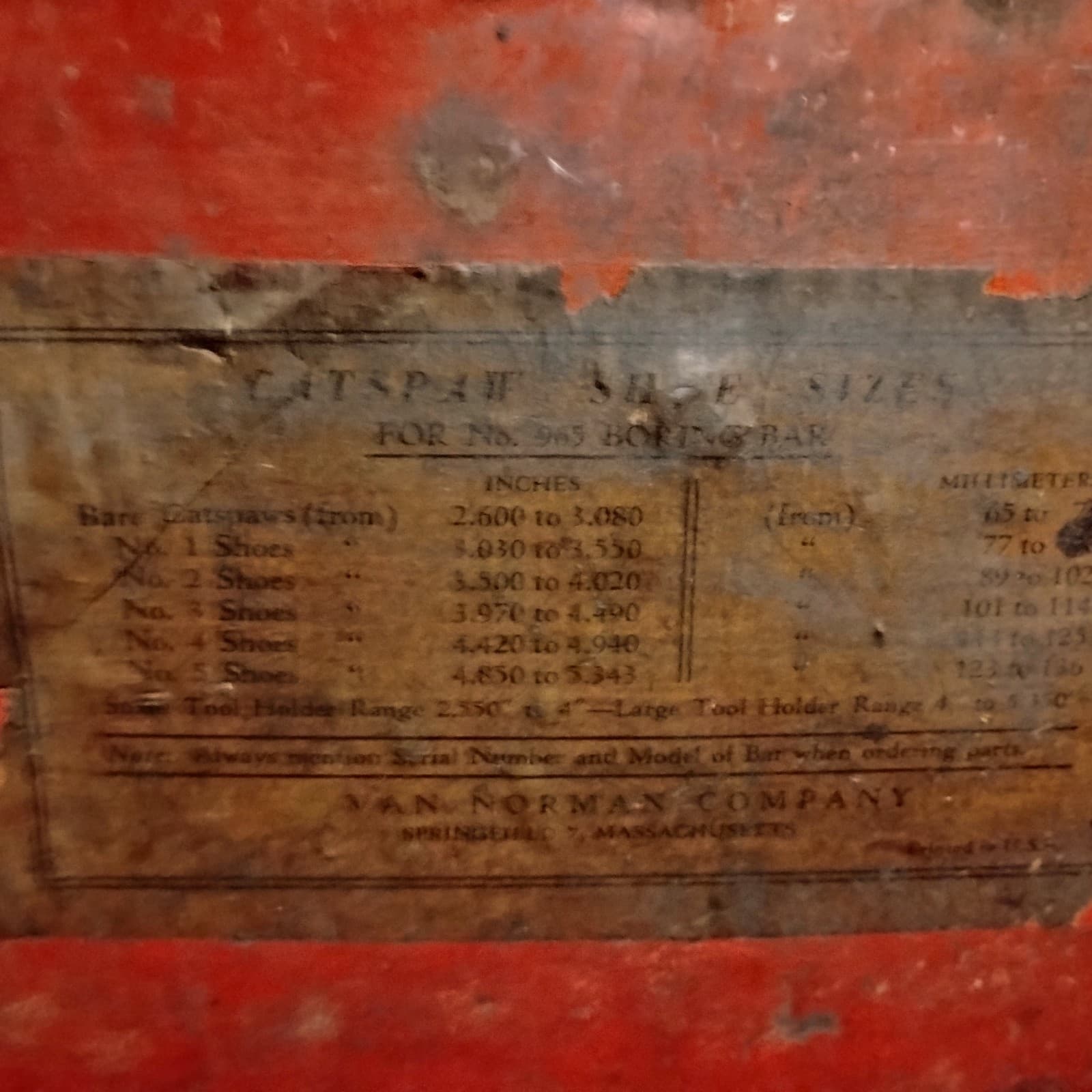 Van Norman Per-fect-o 965 Portable Boring Bar in great condition with tooling 6