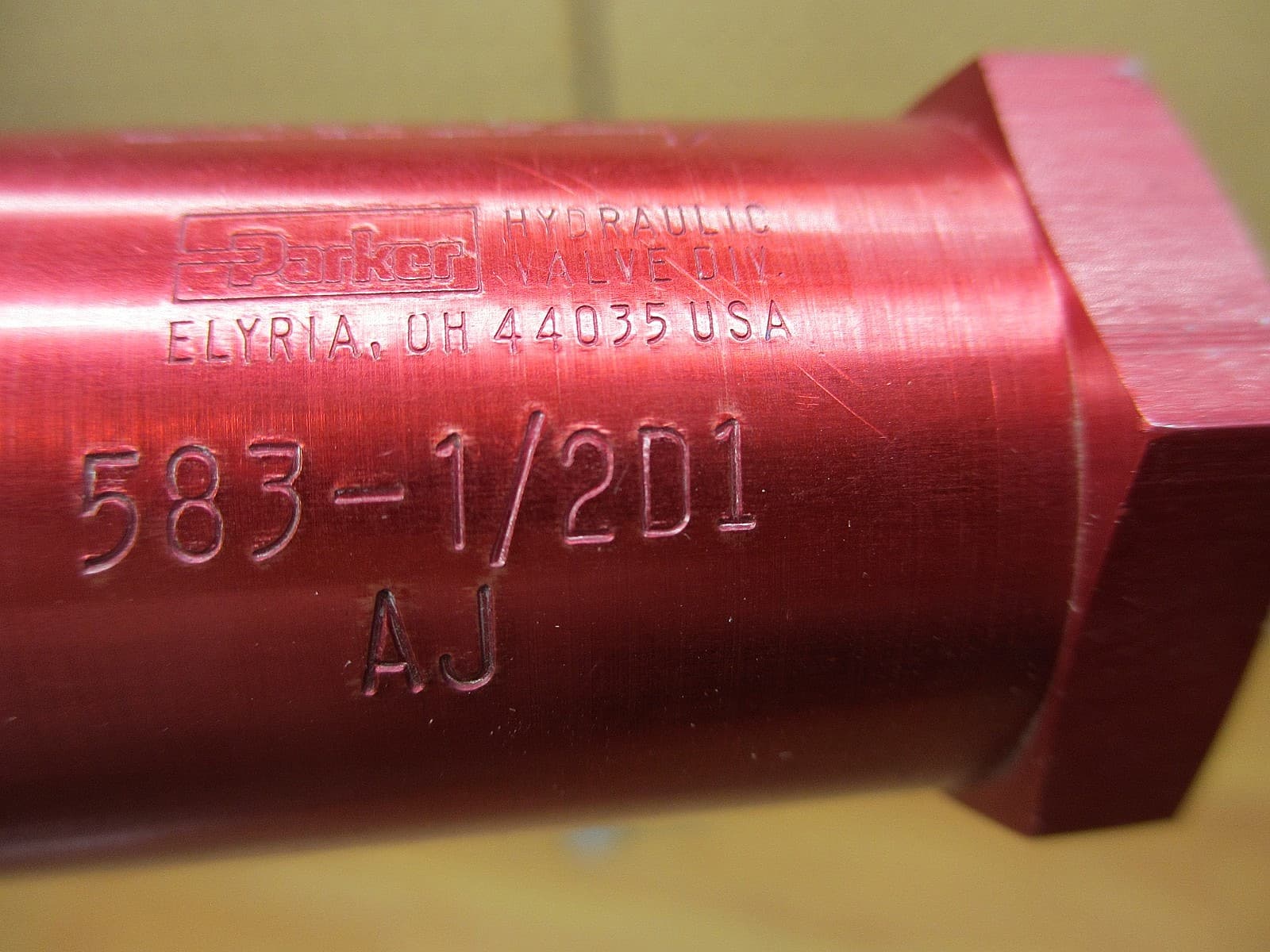 Parker 583-1/2D1 *NEW OLD STK* Swing Check Valve Aluminum 2