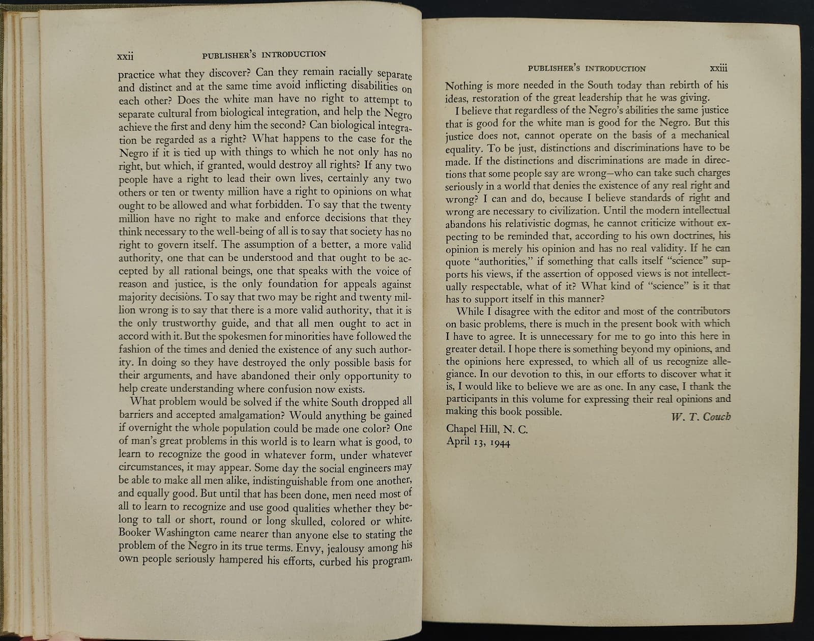 1944 vintage WHAT THE NEGRO WANTS BOOK equality 1st class citizenship 4 freedoms 6